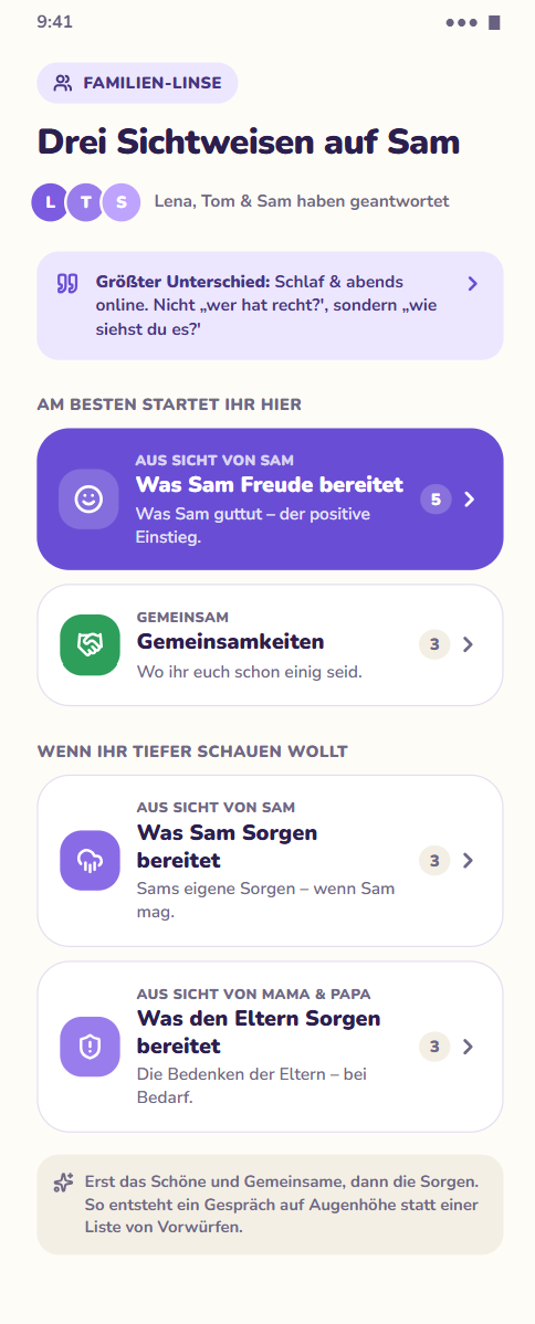 Bildschirmzeit neu sehen. Gemeinsam.